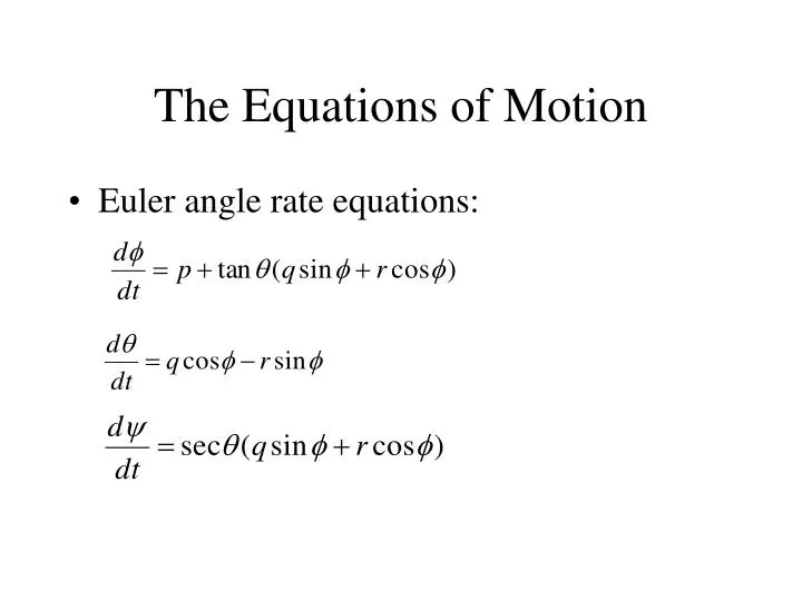 the equations of motion