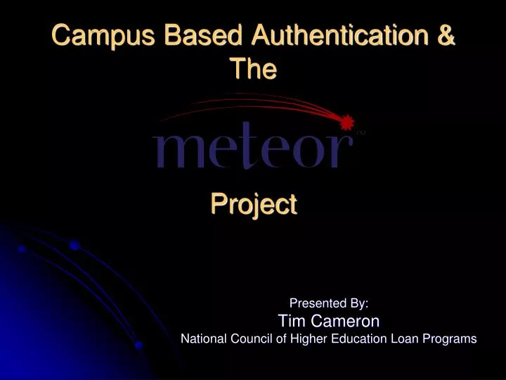 campus based authentication the project