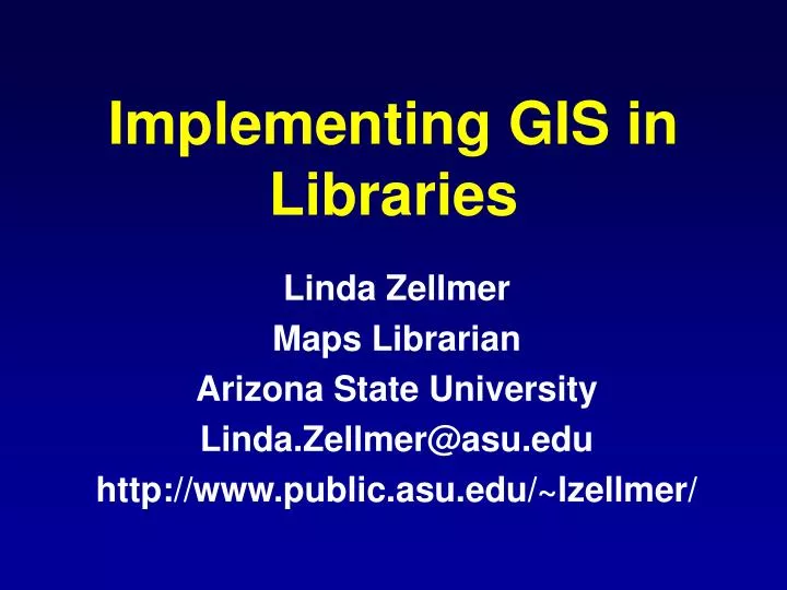 implementing gis in libraries