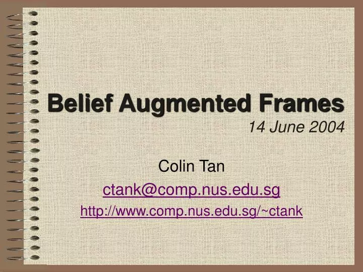 belief augmented frames 14 june 2004