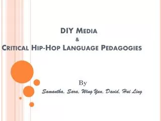 DIY Media &amp; Critical Hip-Hop Language Pedagogies