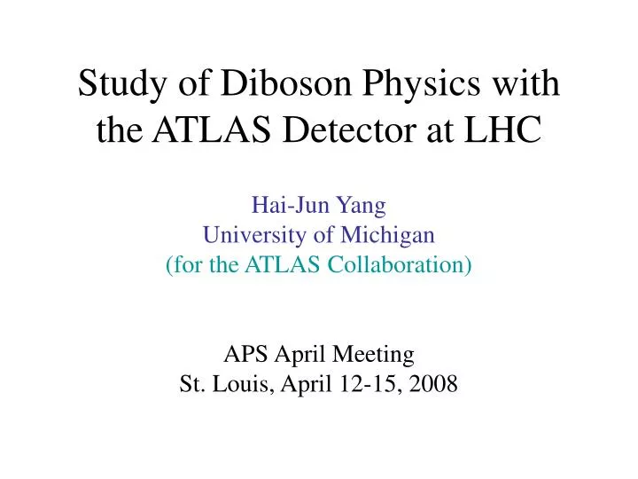 study of diboson physics with the atlas detector at lhc