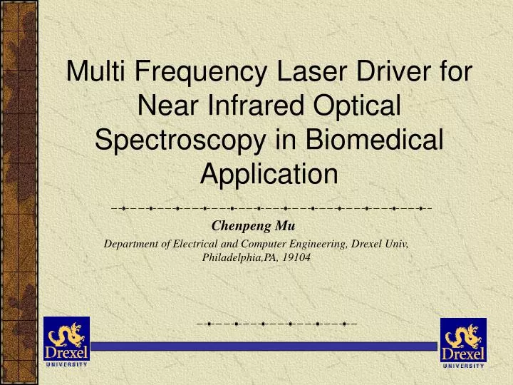 multi frequency laser driver for near infrared optical spectroscopy in biomedical application