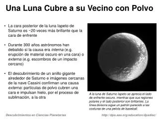 una luna cubre a su vecino con polvo