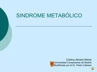 sindrome metab lico