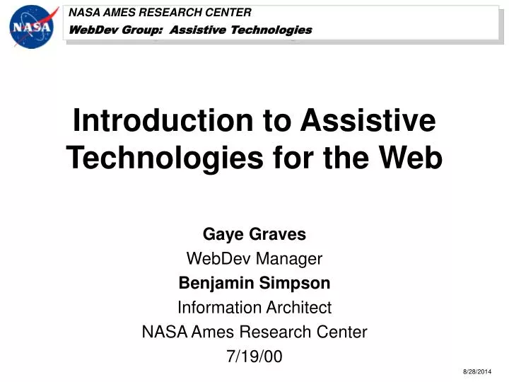 introduction to assistive technologies for the web