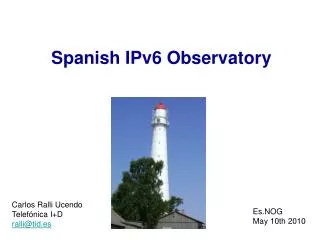 Spanish IPv6 Observatory