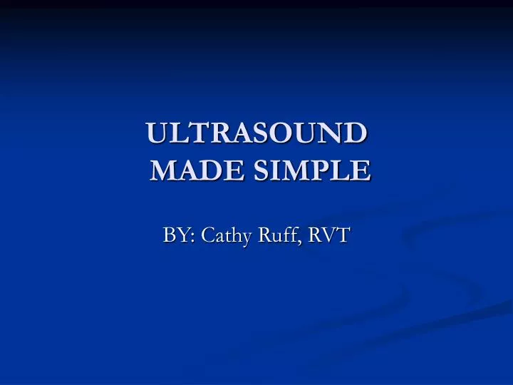 ultrasound made simple
