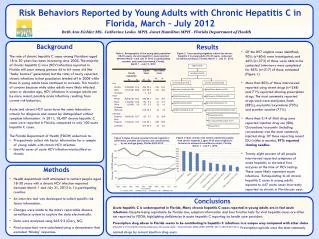 Risk Behaviors Reported by Young Adults with Chronic Hepatitis C in Florida, March – July 2012