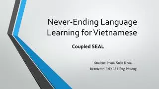 Never-Ending Language Learning for Vietnamese