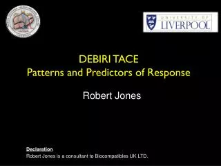 DEBIRI TACE Patterns and Predictors of Response