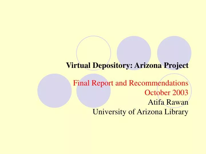 virtual depository arizona project