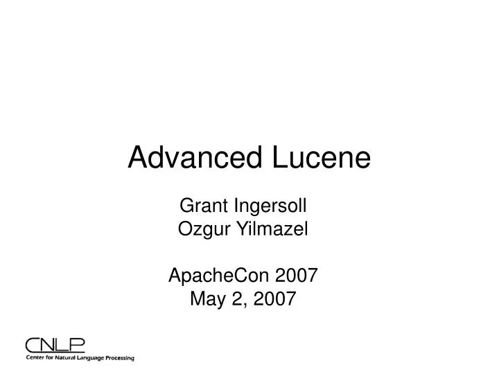 advanced lucene