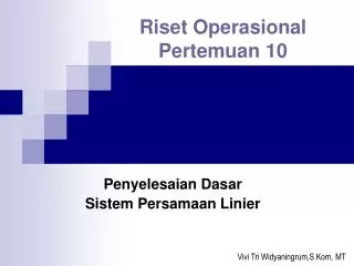 riset operasional pertemuan 10