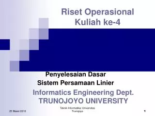 riset operasional kuliah ke 4
