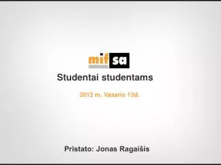 studentai studentams