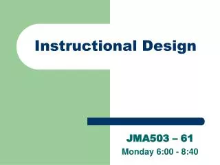 Instructional Design