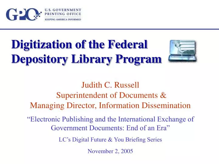digitization of the federal depository library program
