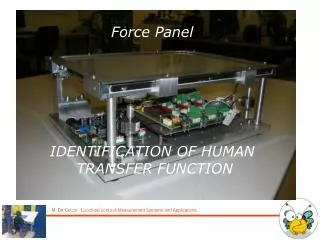 Force Panel IDENTIFICATION OF HUMAN TRANSFER FUNCTION