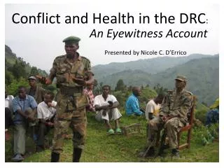 Conflict and Health in the DRC :