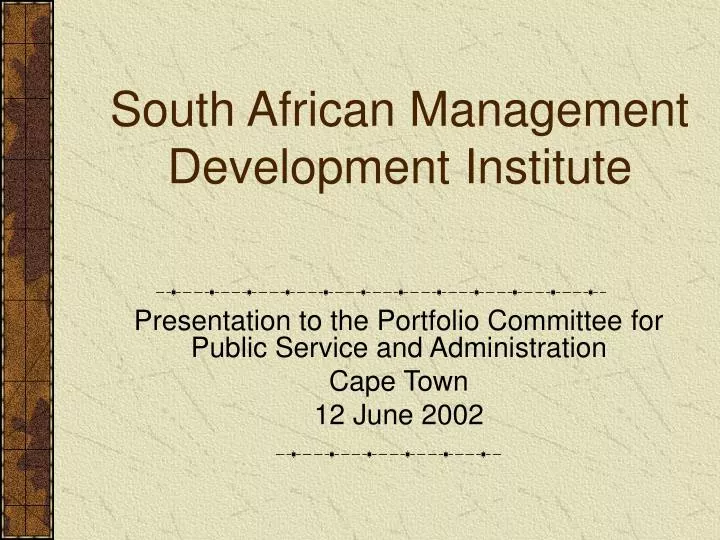 south african management development institute