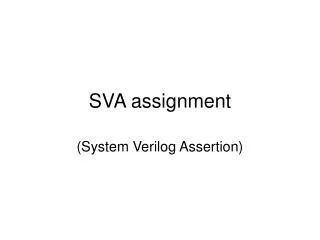 SVA assignment