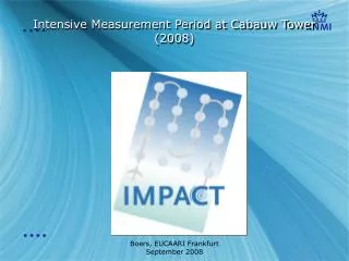 Intensive Measurement Period at Cabauw Tower (2008)