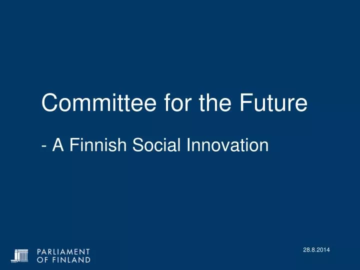 committee for the future a finnish social innovation