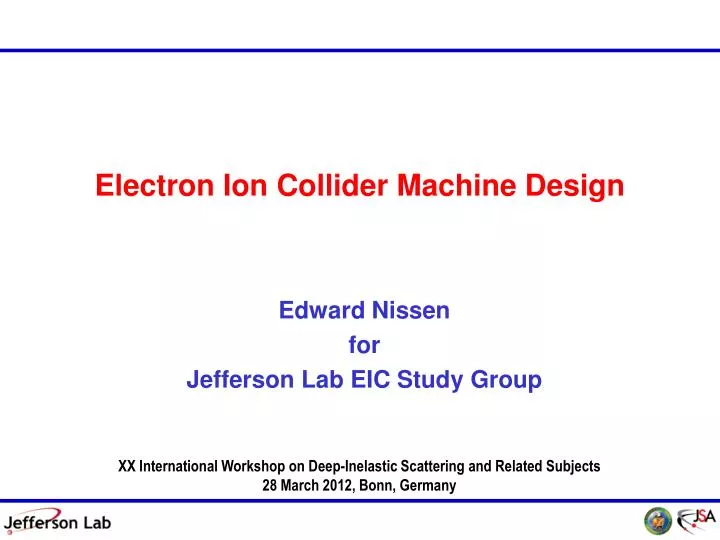 electron ion collider machine design