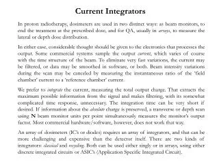 Current Integrators