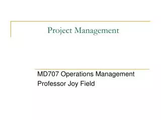 Project Management