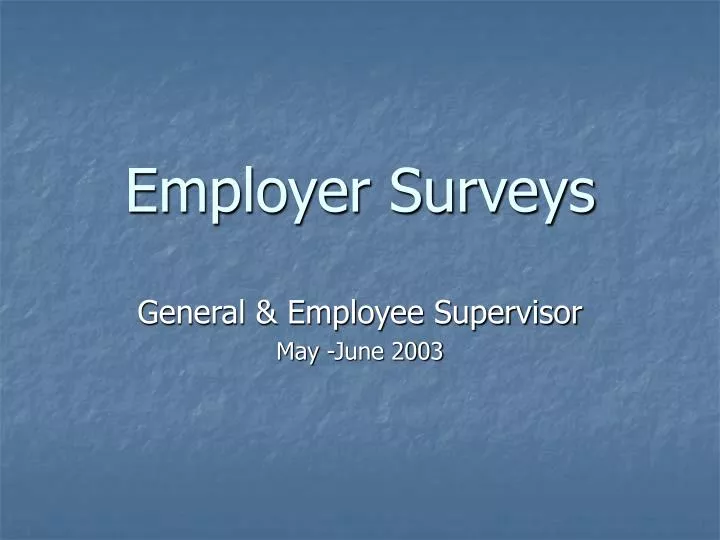 employer surveys