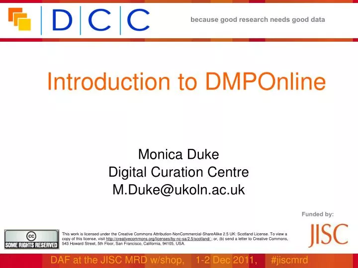 introduction to dmponline