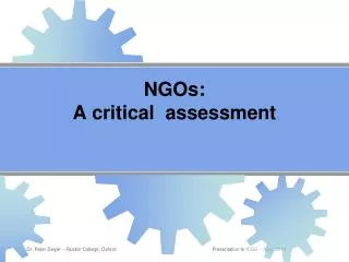 NGOs: A critical assessment