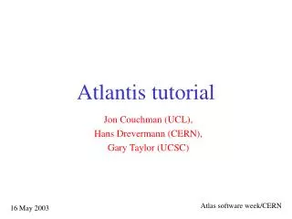 Atlantis tutorial