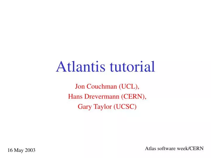 atlantis tutorial
