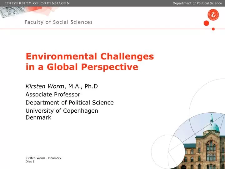 environmental challenges in a global perspective