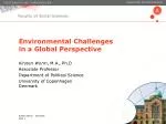 Environmental Challenges in a Global Perspective - slide 1