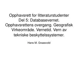 hans m graasvold