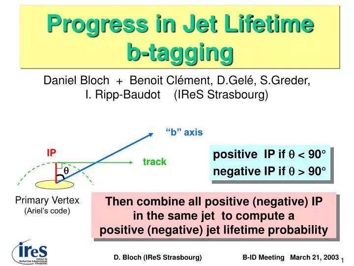 progress in jet lifetime b tagging