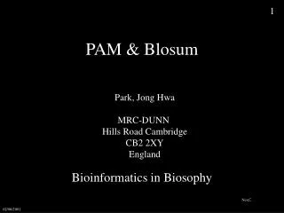 PAM &amp; Blosum