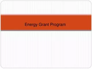 Energy Grant Program