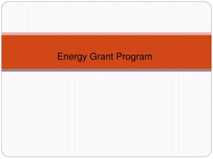 energy grant program