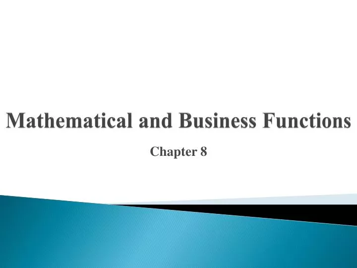 mathematical and business functions