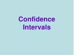 Confidence Intervals - slide 1