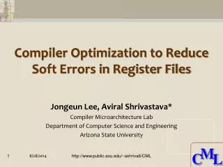 Compiler Optimization to Reduce Soft Errors in Register Files
