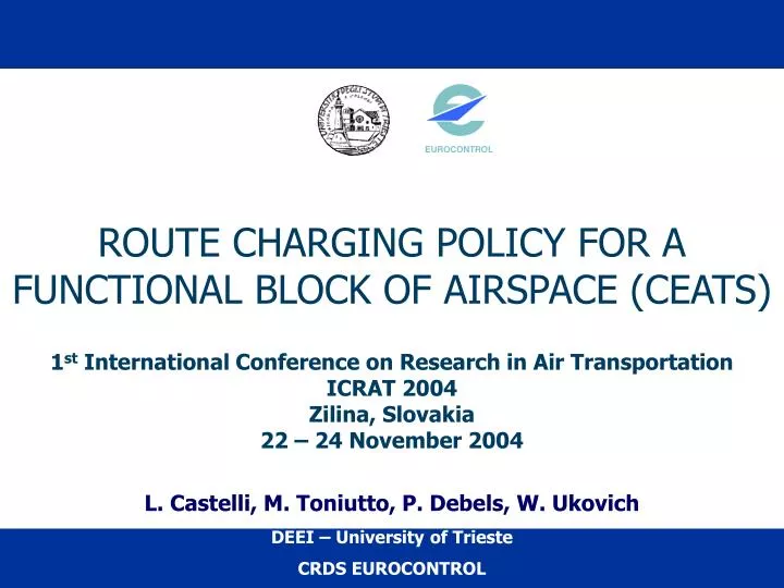 route charging policy for a functional block of airspace ceats