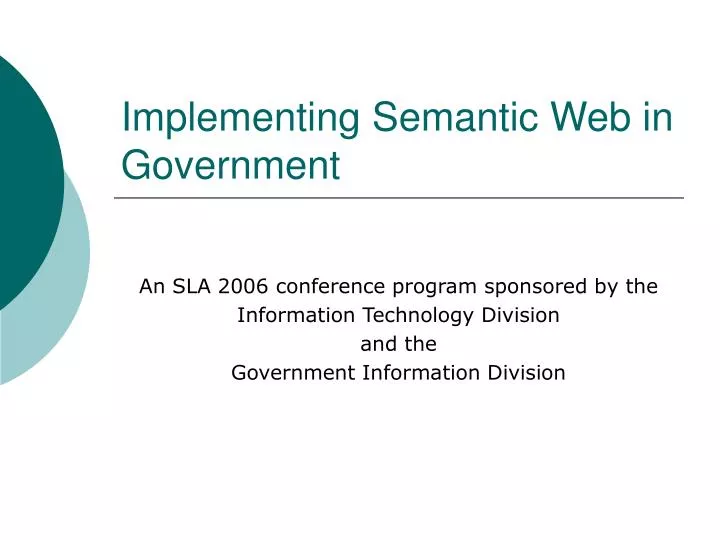 implementing semantic web in government