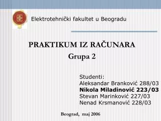 praktikum iz ra unara grupa 2