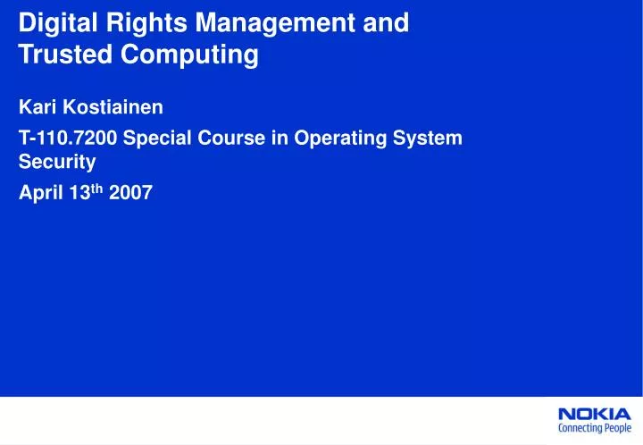 digital rights management and trusted computing